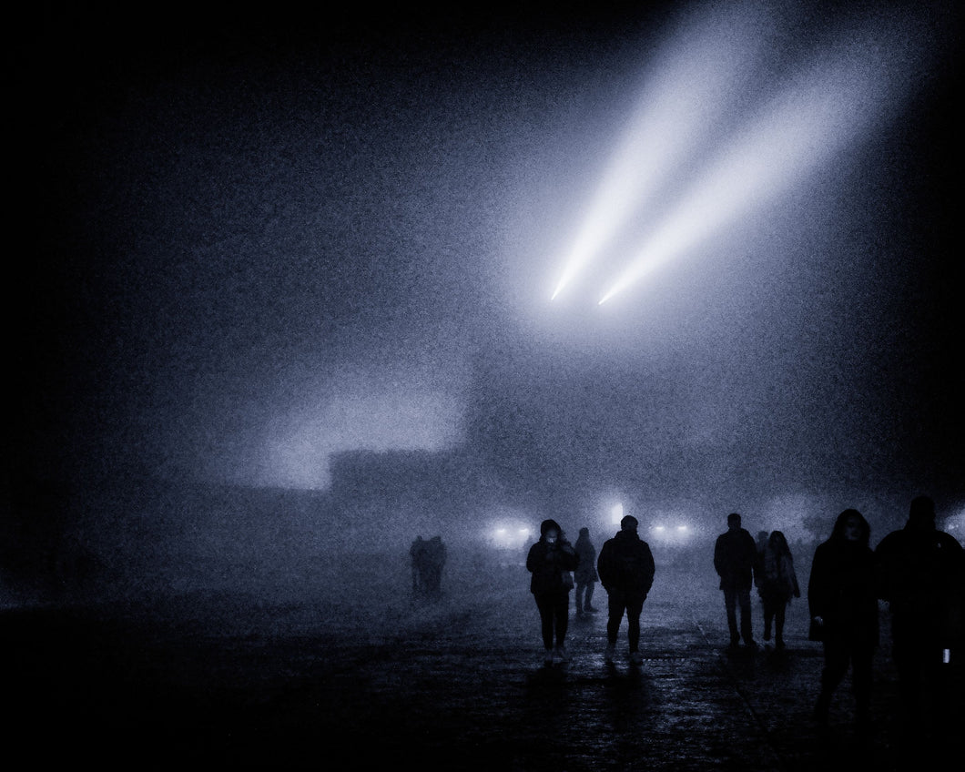 Dark Figure Move Around Edinburgh Castle Esplanade by Scott Liddell