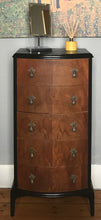 Load image into Gallery viewer, 5 drawer vintage, walnut chest of drawers
